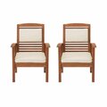 Guarderia Lyndon Eucalyptus Wood Outdoor Chair with Cushions - Set of 2 GU3236263